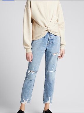 FRAME Le Original High Rise Straight Crop Jeans